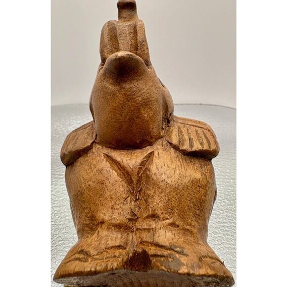 Wooden Elephant "Lucky Trunk Up Style" - Hand Carved 4" x 5" - Picture 7 of 10